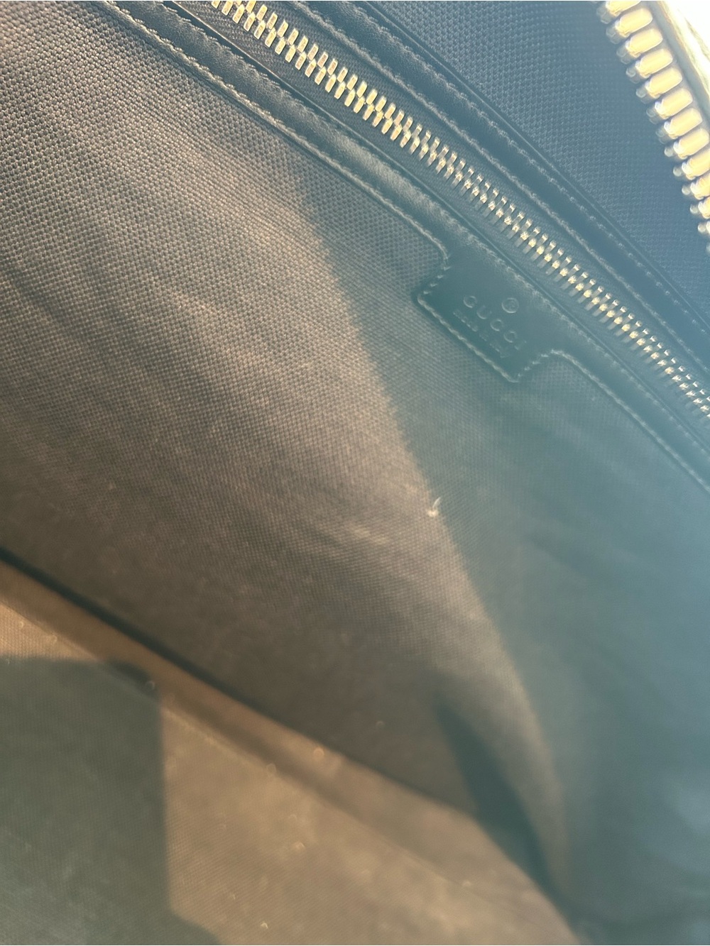 Gucci Black GG Supreme Duffel with Red and Navy Web Strap - Picture 14 of 15
